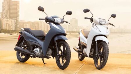 a Honda Biz 2025 é uma das motos mais modernas, com visual atraente. Imagem: Divulgação Honda