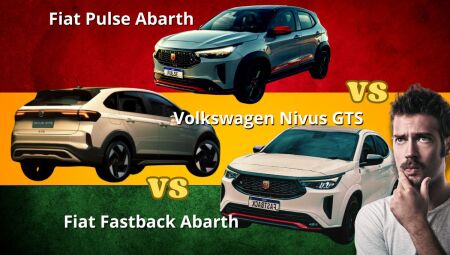 Comparativo - Nivus GTS 2026 vs Fastback Abarth vs Pulse Abarth - Qual a melhor escolha?
