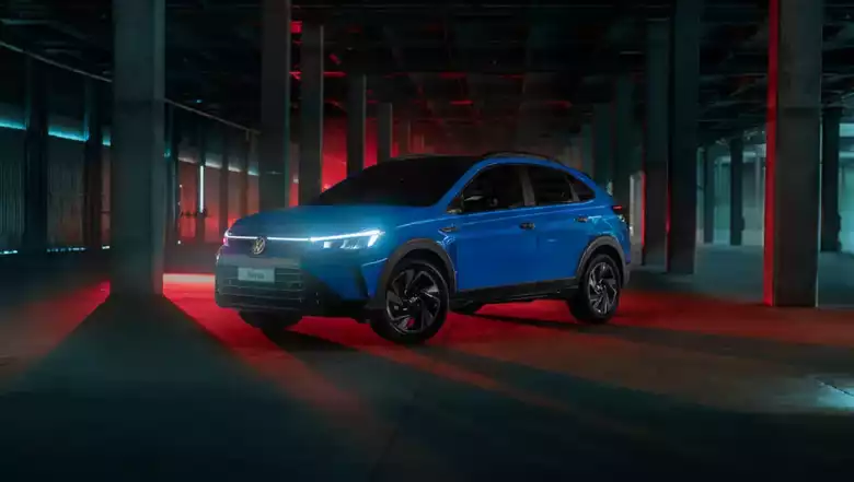 O Nivus GTS 2026 exibe linhas esportivas e incríveis rodas de 18 polegadas. Imagem: Volkswagen.